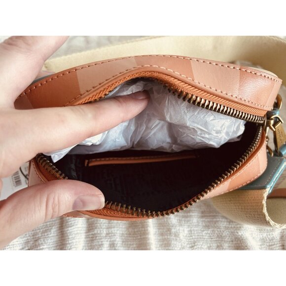 NWT Kurt Geiger London Shoreditch Small Striped Camera Crossbody Bag - Picture 8 of 9